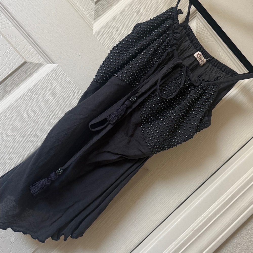 KHUSH medium charcoal grey beaded top
